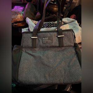 Fit and Fresh Gray and white lunch bag